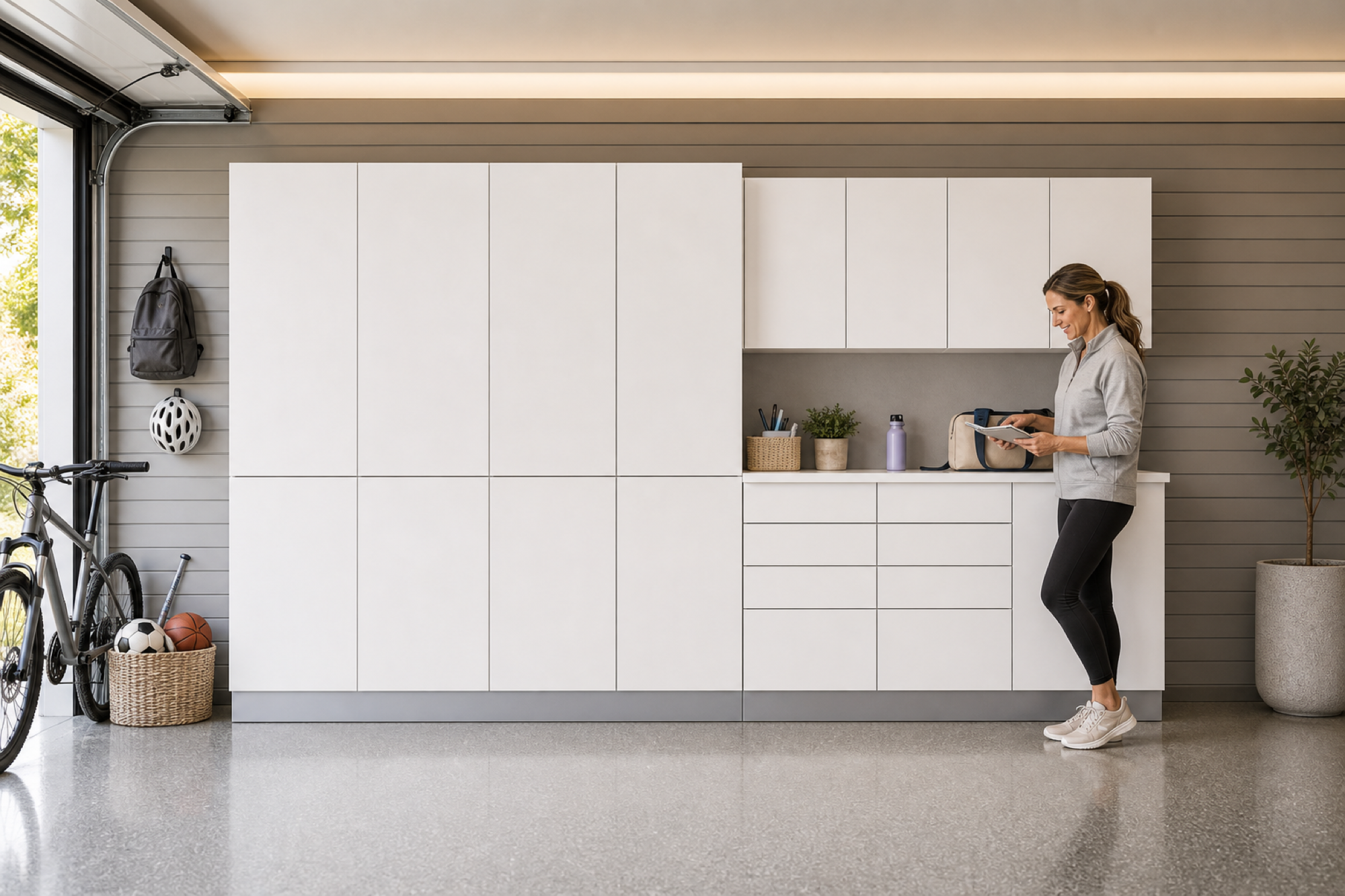 Klovo 15 ft two-car garage wall set, full flagship configuration