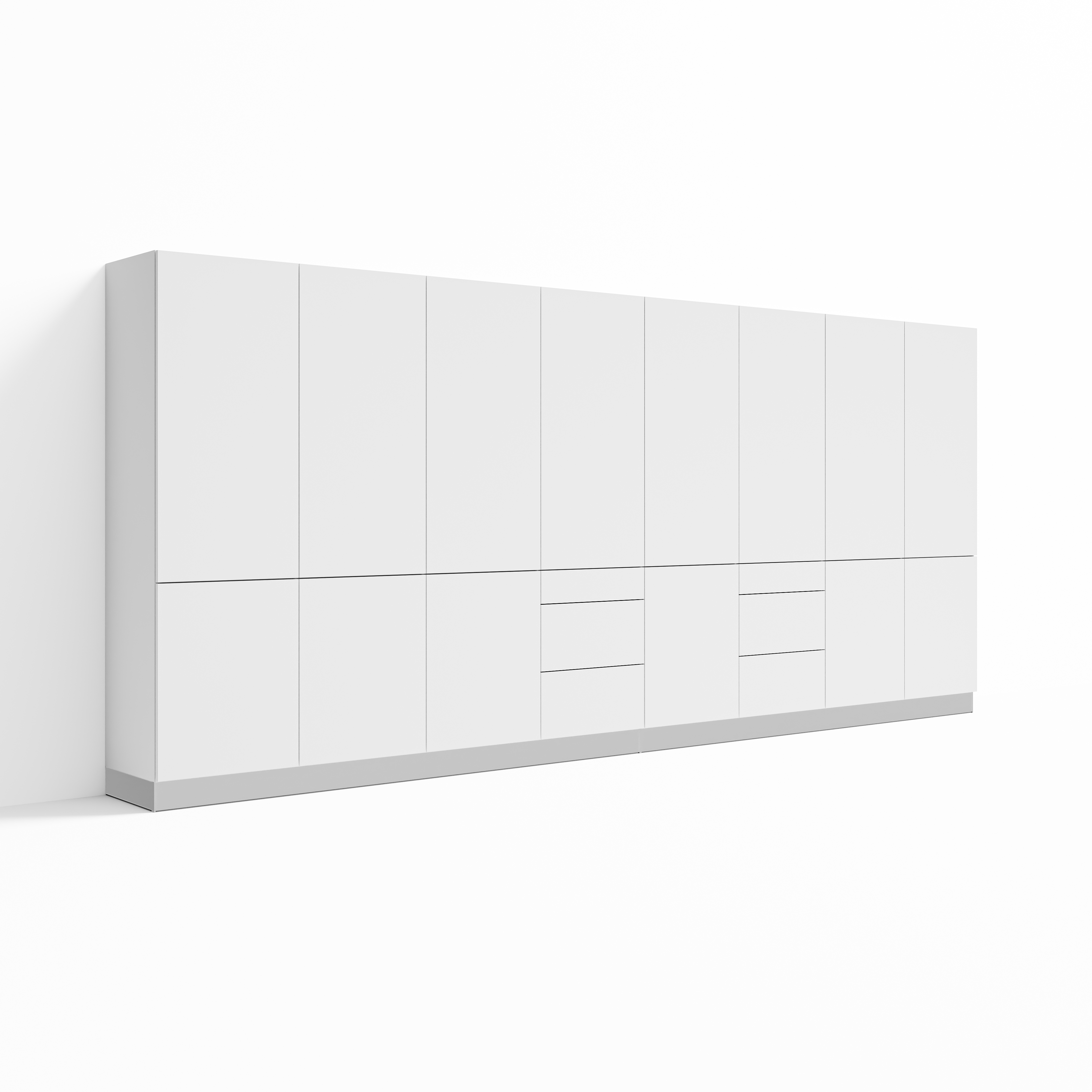 Klovo 16 ft. Floor-to-Ceiling Storage / Locker Wall / Basement Wall Set — 8-Piece Tall-Only Locker Bank — view 1 of 5